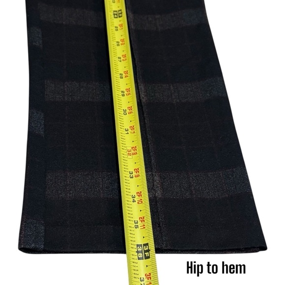 Democracy Ab Technology Plaid Pull on Belted Stretch Pants Careerwear Size 12 - Picture 12 of 12